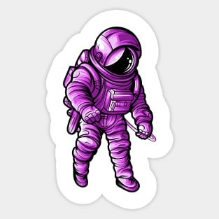 Lost in space purple astronaut Sticker